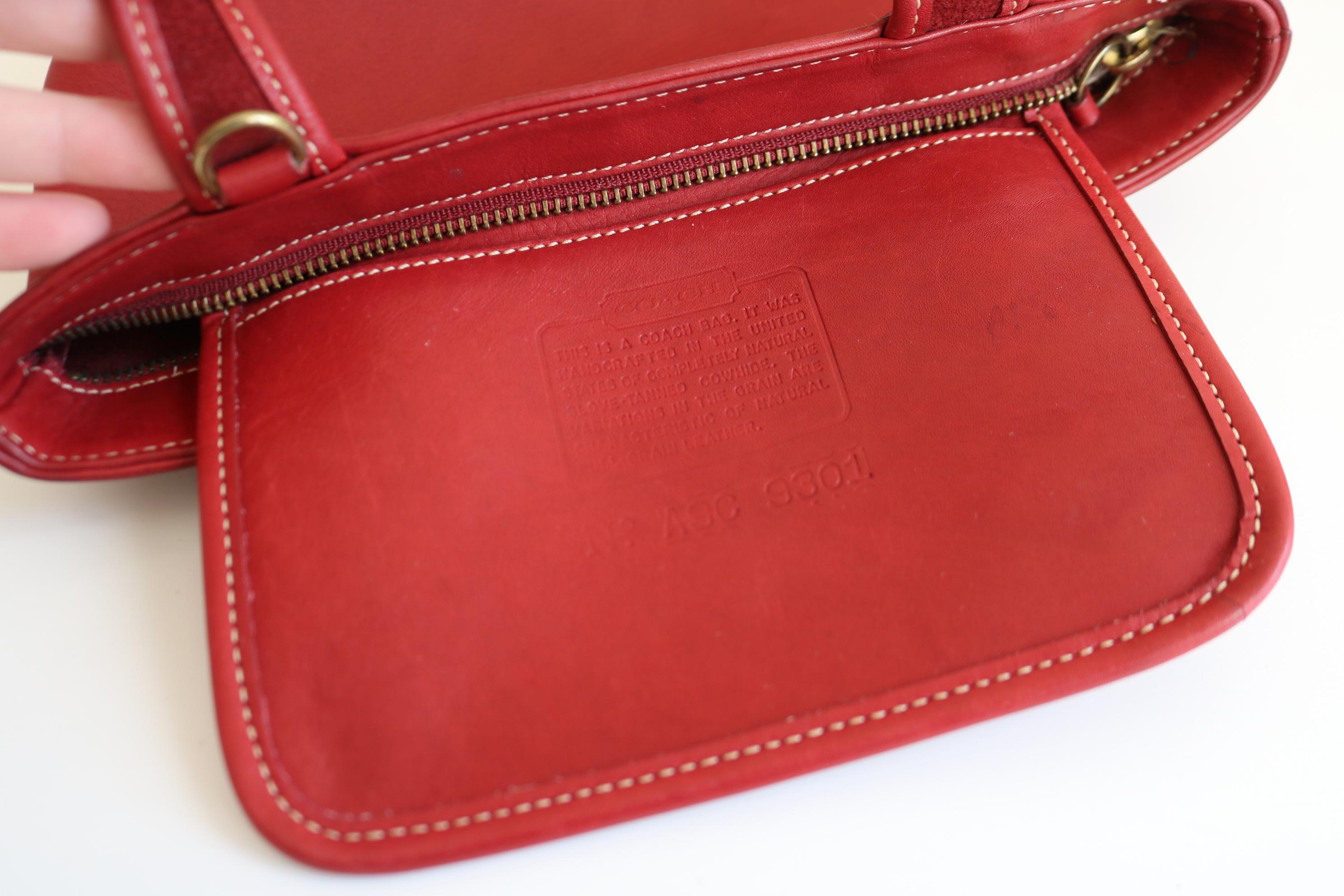 Coach Small Bleeker Tote Bag | Red Leather - Etsy Canada
