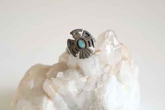 Thunderbird Turquoise Ring 7 - image 1