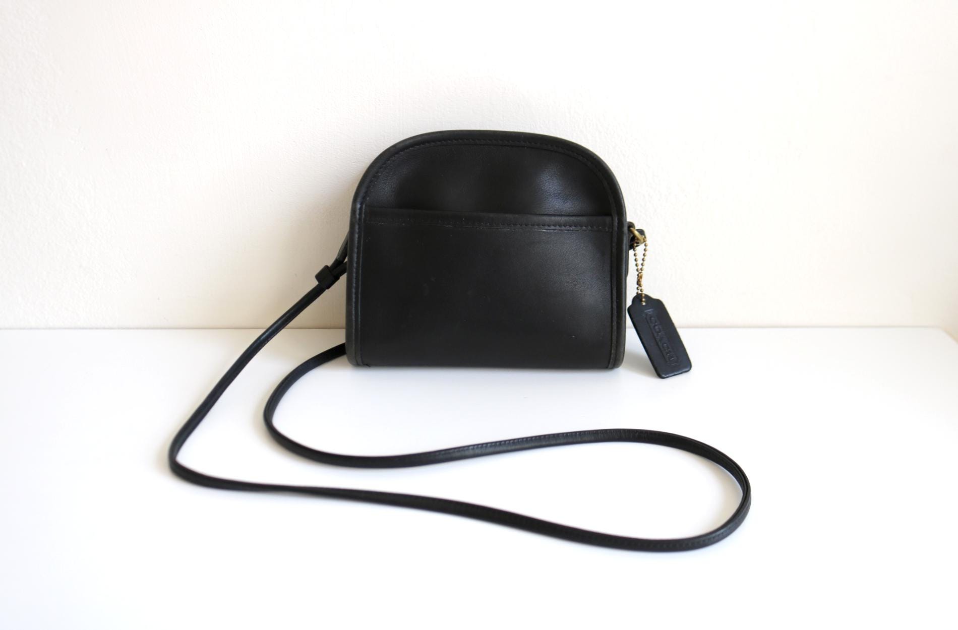 Coach Abbie Zip Bag | Black Leather - Etsy