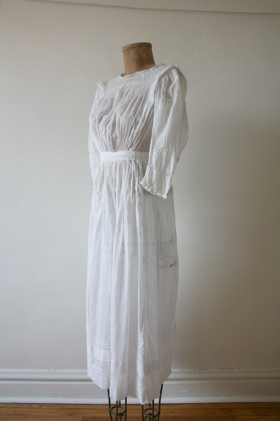 Pure Cotton Lace Hem Period Dress