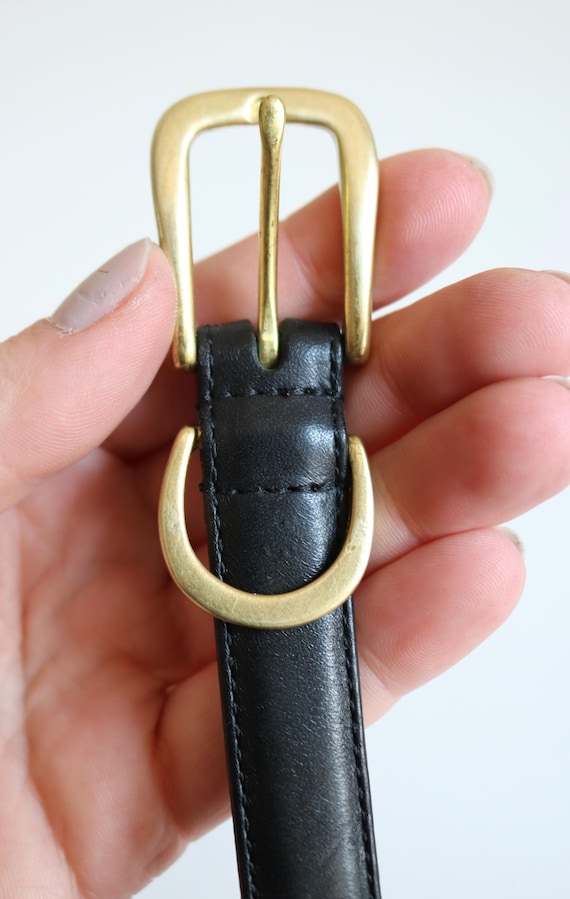 Coach Black Leather Belt | large View 4