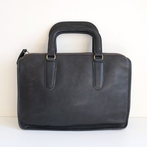 Coach Briefcase Bag Bonnie Cashin NYC Patina'd Black Leather image 2