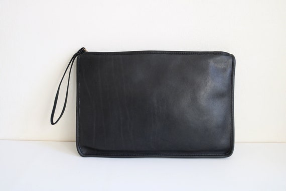Coach Clutch Bag | Black Navy Leather - image 1