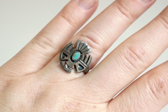 Thunderbird Turquoise Ring 7 - image 5