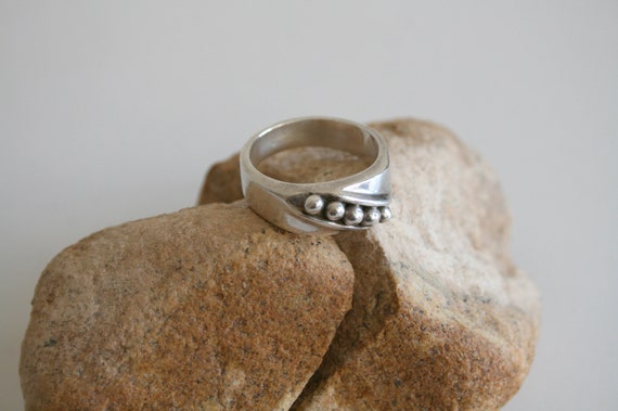 Mexican Modernist Sterling Silver Ring | size 8.5