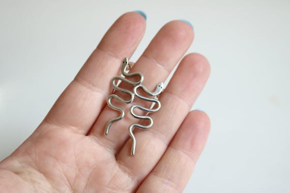 Mexico Snake Earrings | Sterling Silver View 3