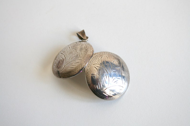 Etched Sterling Silver Locket
