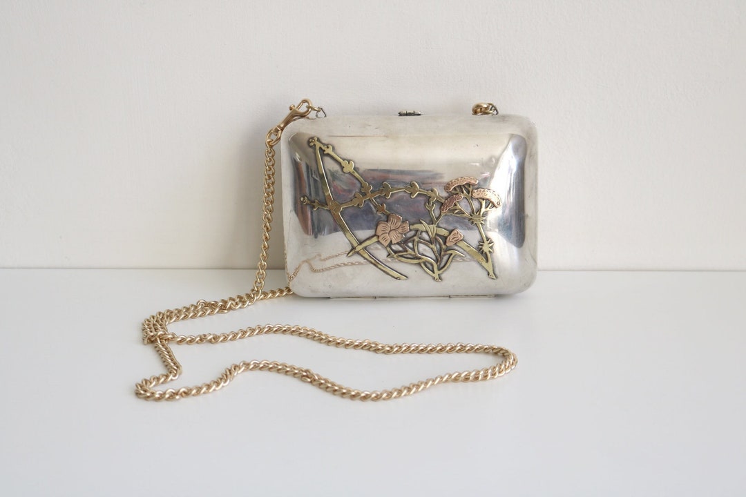Mexico Alpaca Silver Mixed Metal Botanical Handbag - Etsy Mexico Alpaca Silver Mixed Metal Botanical Handbag - Etsy