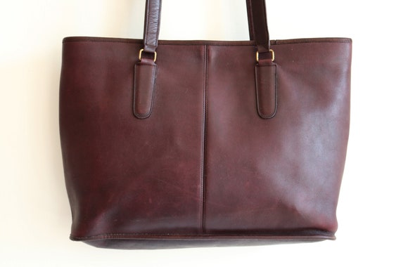 Coach Bonnie Cashin NYC Tote Bag | Burgundy Leath… - image 2