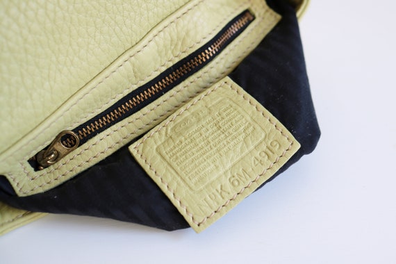 Vintage 90s Coach Bottle Green Sonoma Nubuc Flap Messenger