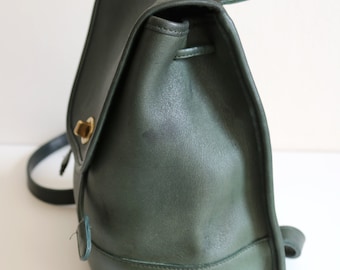 Coach Small Daypack Backpack | Green Leather - Etsy