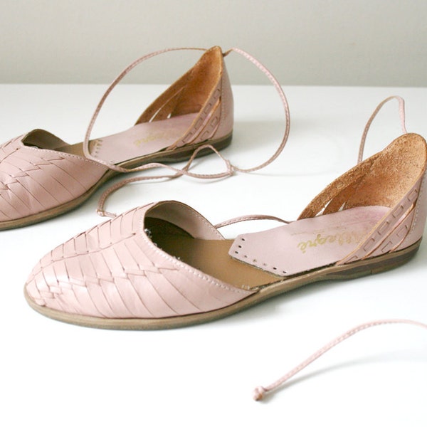 Pink Leather Ballet Flats 6