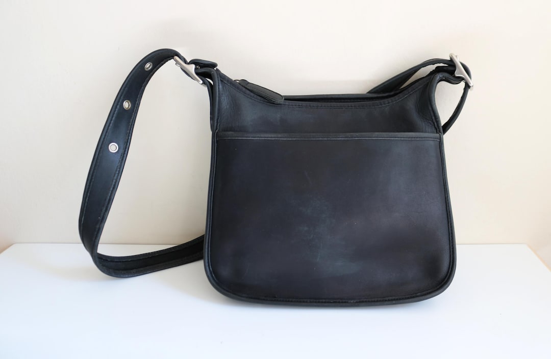 Coach Zip Legacy Bag | Black Leather Nickel Hardware - Etsy