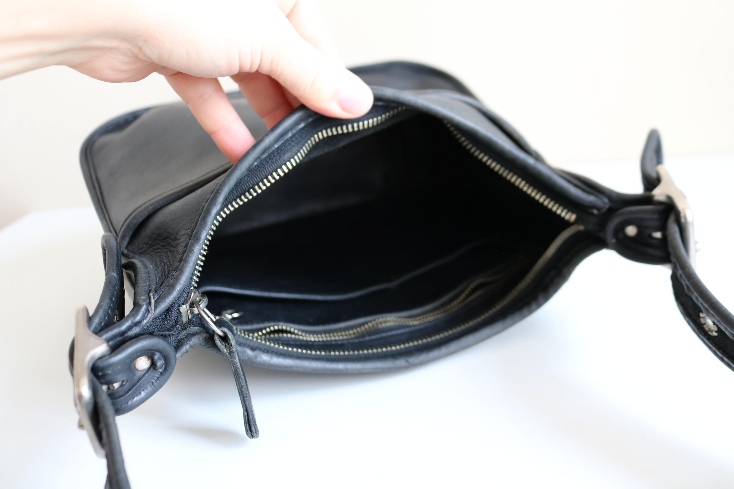 Coach Zip Legacy Bag | Black Leather Nickel Hardware - Etsy