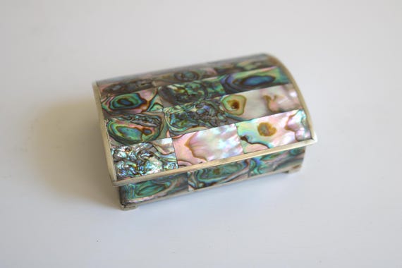 Mexico Alpaca Silver Abalone Box