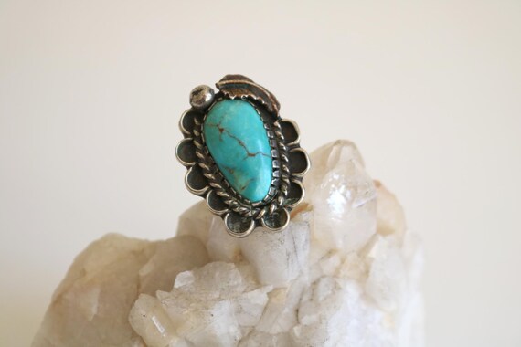 Native American Turquoise Ring 9 - image 4