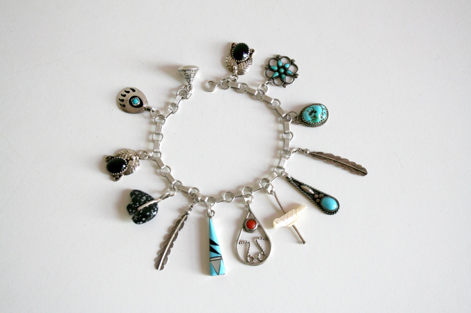 Native American Charm Bracelet Etsy