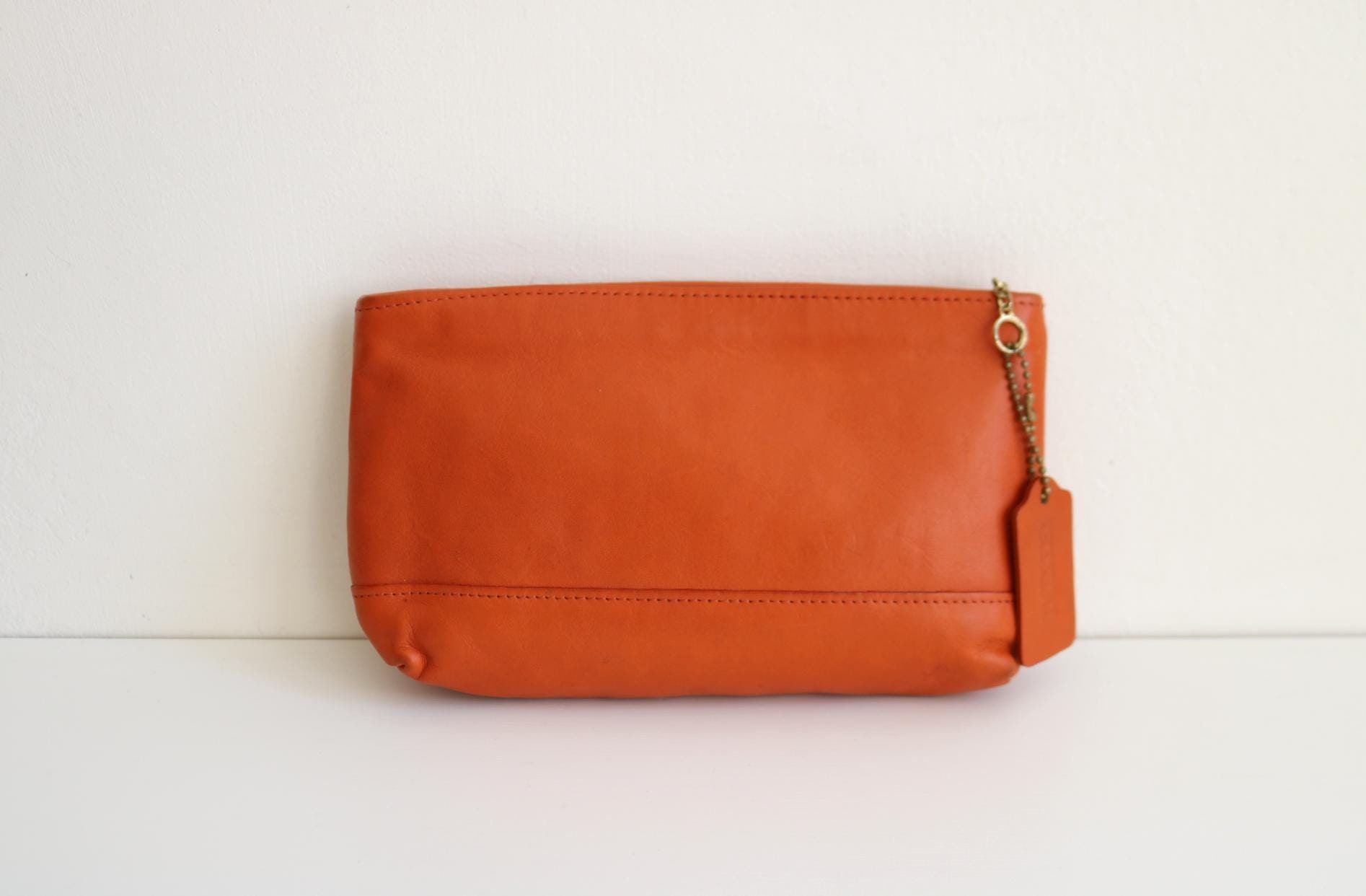 Coach leather makeup bag hotsell