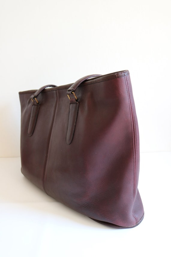 Coach Bonnie Cashin NYC Tote Bag | Burgundy Leath… - image 5
