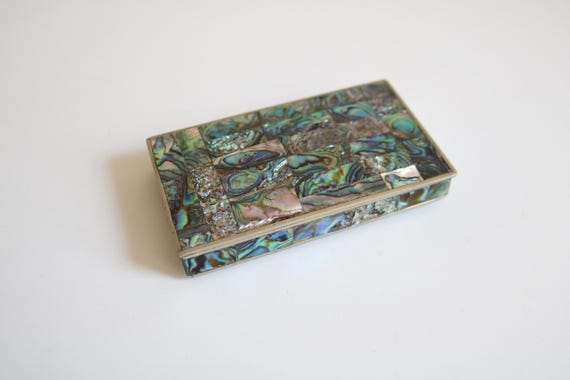 Mexico Alpaca Silver Abalone Box