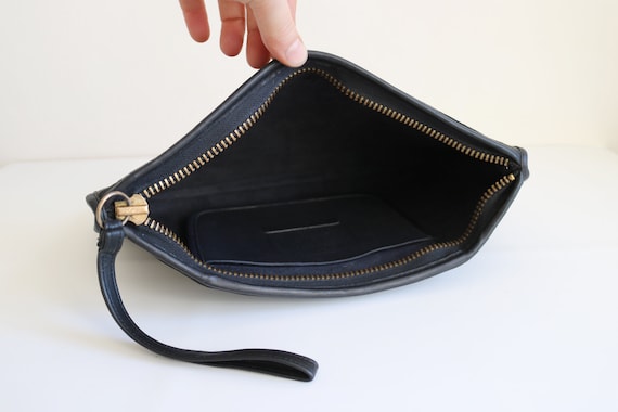 Coach Clutch Bag | Black Navy Leather - image 6