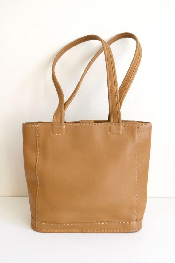 Coach Tote Shoulder Bag | Tan Leather - image 4