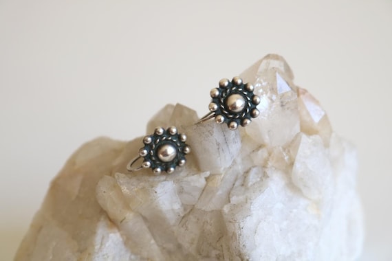 Small Round Domed Screw Back Earrings