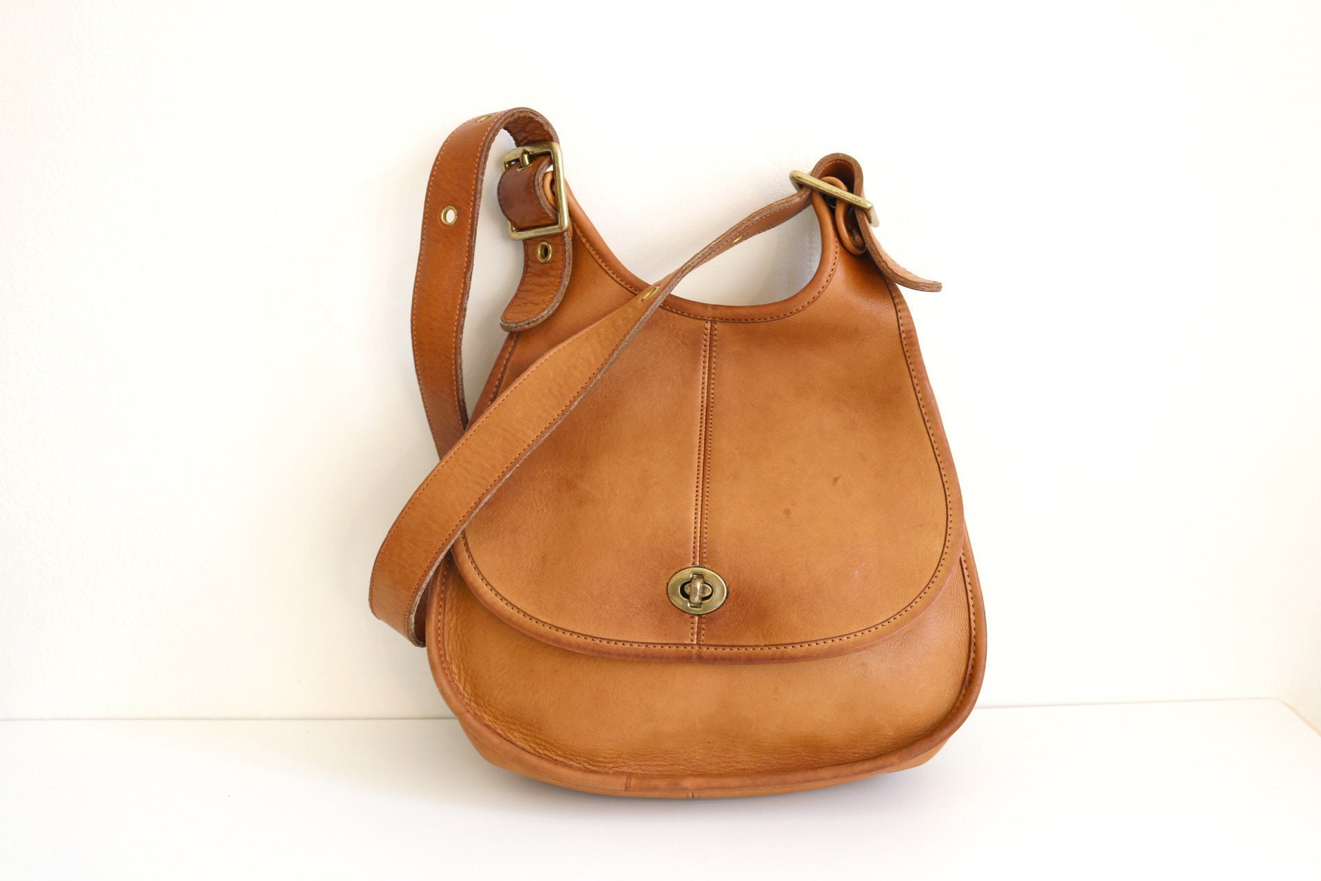 Coach Crescent Saddle Bag Saddle Leather Etsy