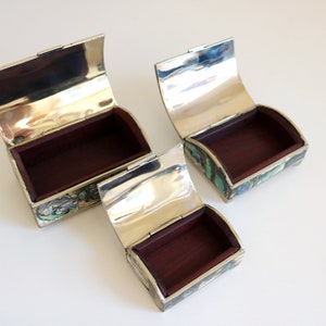 Mexico Alpaca Silver Abalone Box Trio image 6