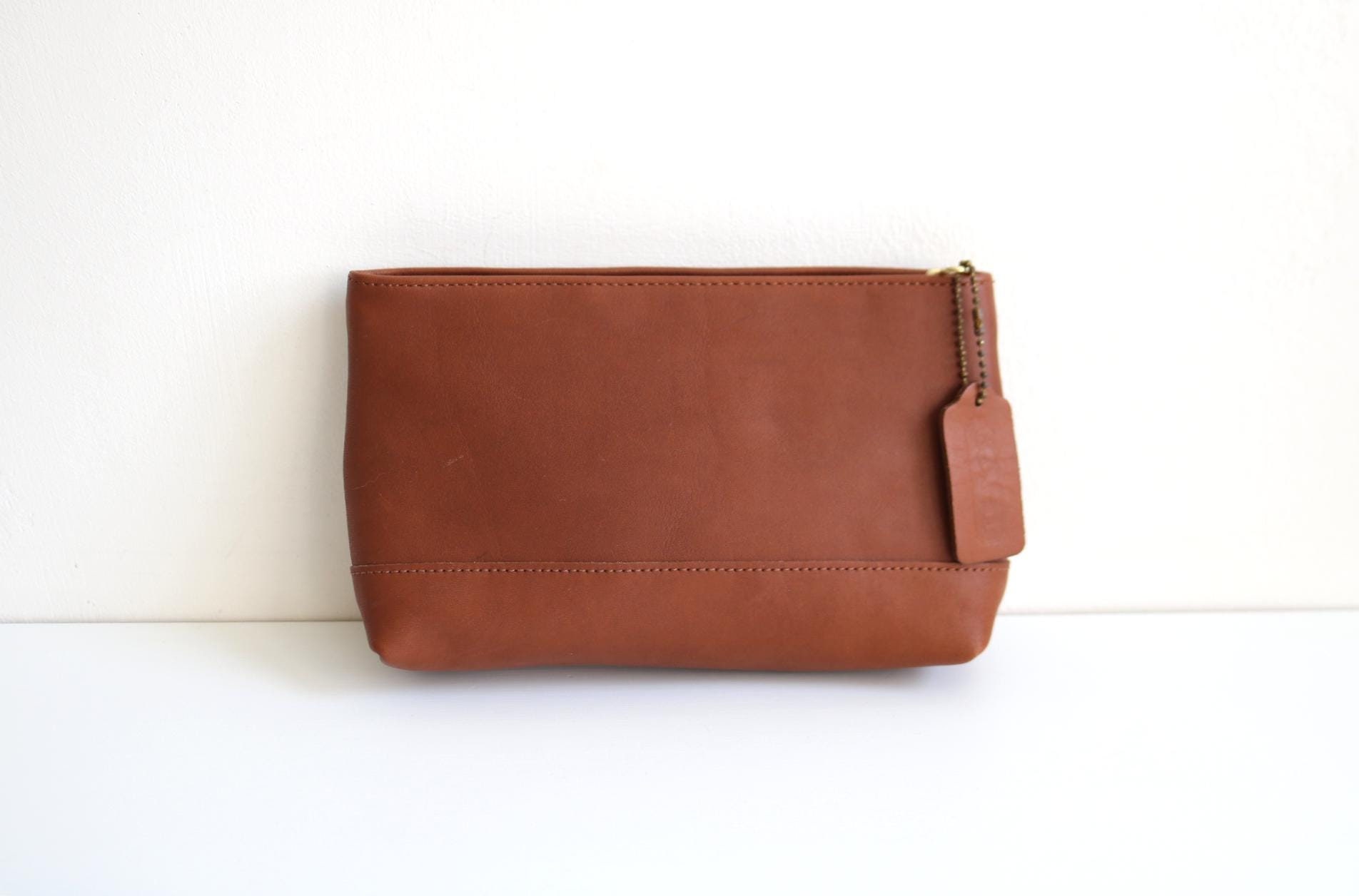 Coach Makeup Case | British Tan Leather - Etsy