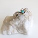 Broche Ancienne En Or 9 Carats - Forme Mouche/abeille Avec Perle Et Saphir, Occasion