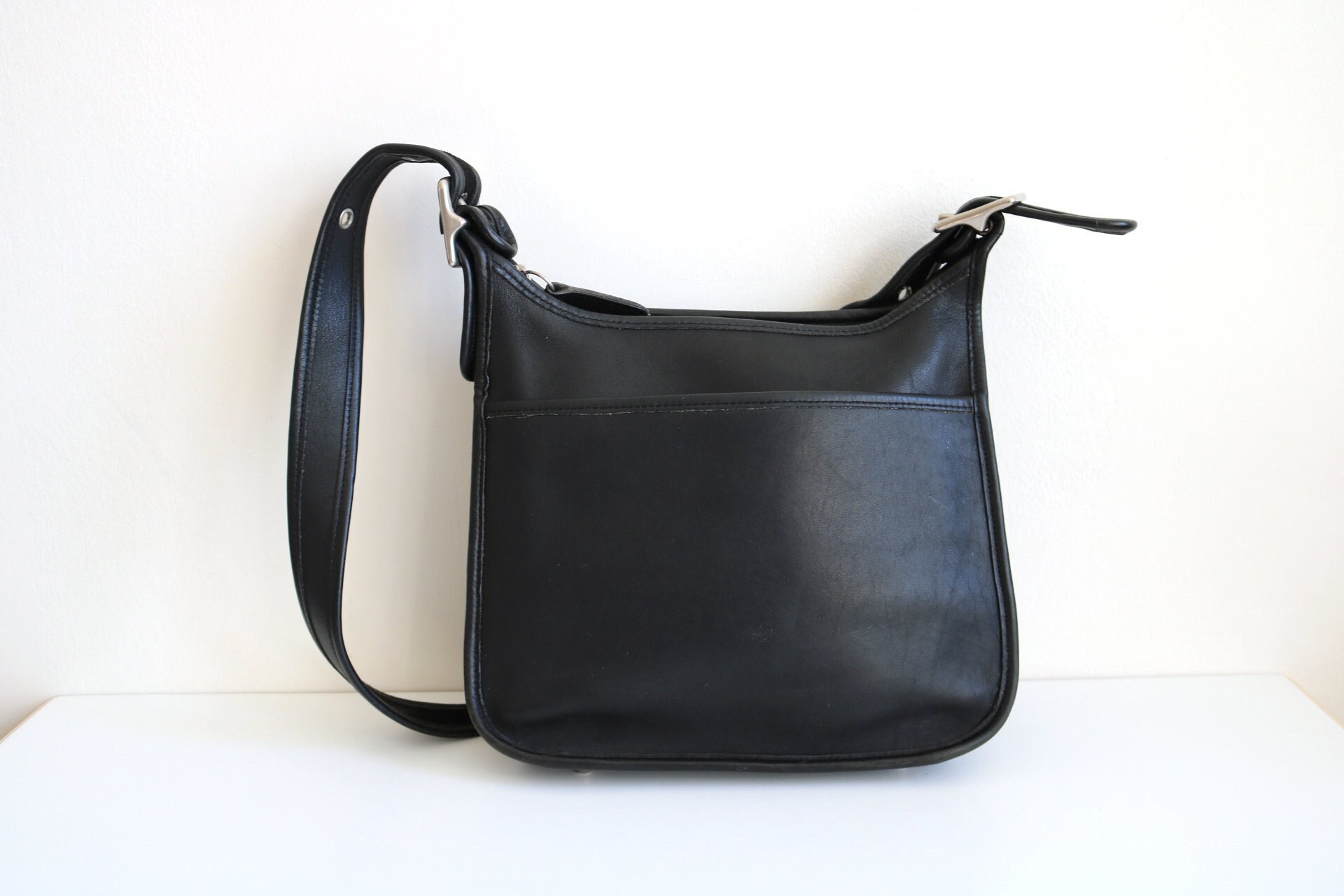 Coach Zip Legacy Bag Black Leather Nickel Hardware - Etsy