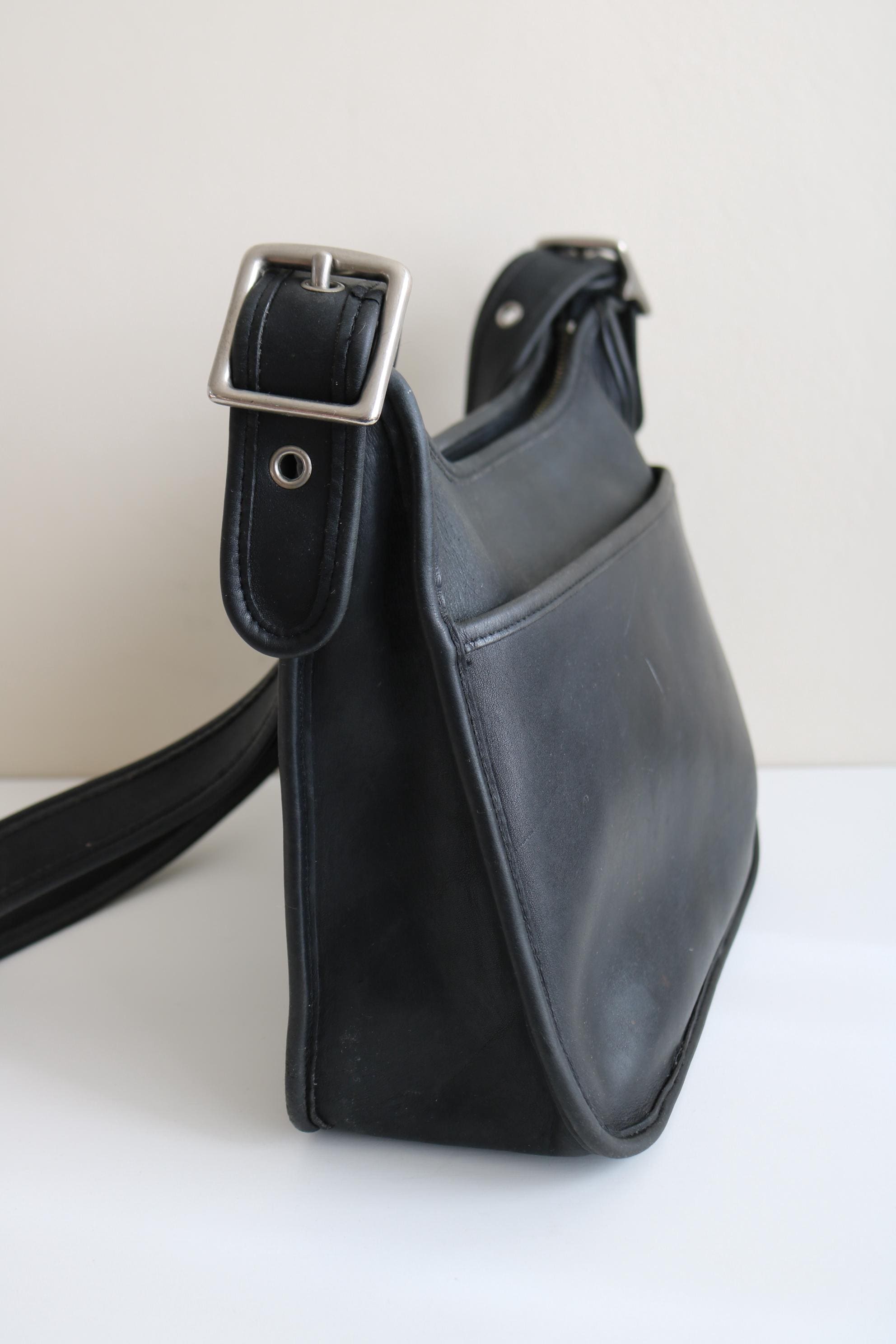 Coach Zip Legacy Bag | Black Leather Nickel Hardware - Etsy