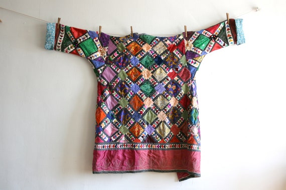 Uzbekistan Colorful Vintage Textile Heavy Quilt Ro