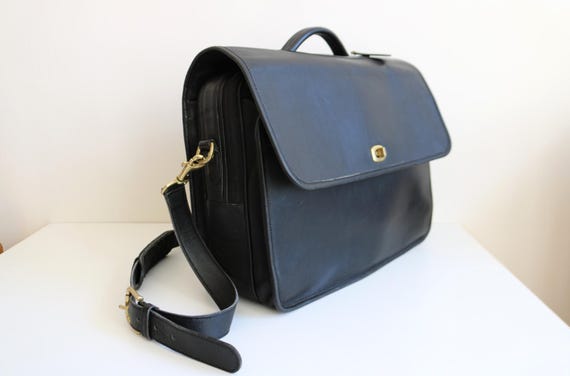 Coach Compact Organizer Brie Bag | Black Leather - Etsy