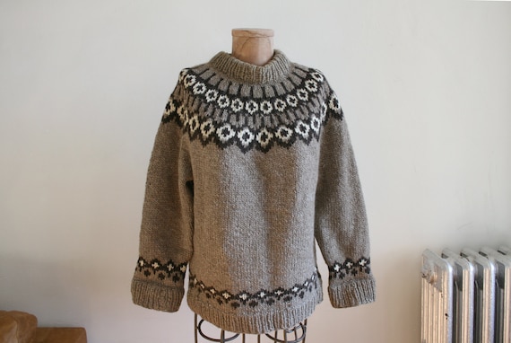 Mushroom Fair Isle Sweater