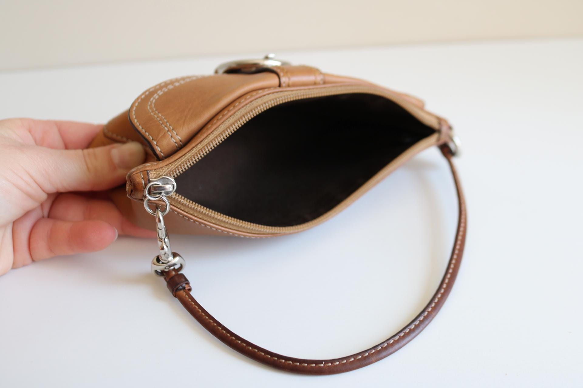 Coach Soho Wristlet Wallet Clutch | Tabac Leather - Etsy