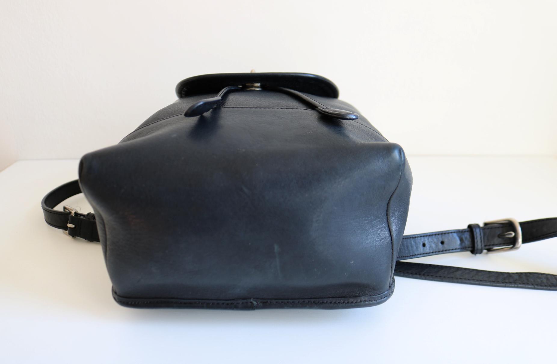 Coach Drawstring Backpack | Blackish Navy Blue Leather Nickel Hardware - Etsy Coach Drawstring Backpack | Blackish Navy Blue Leather Nickel Hardware - Etsy
