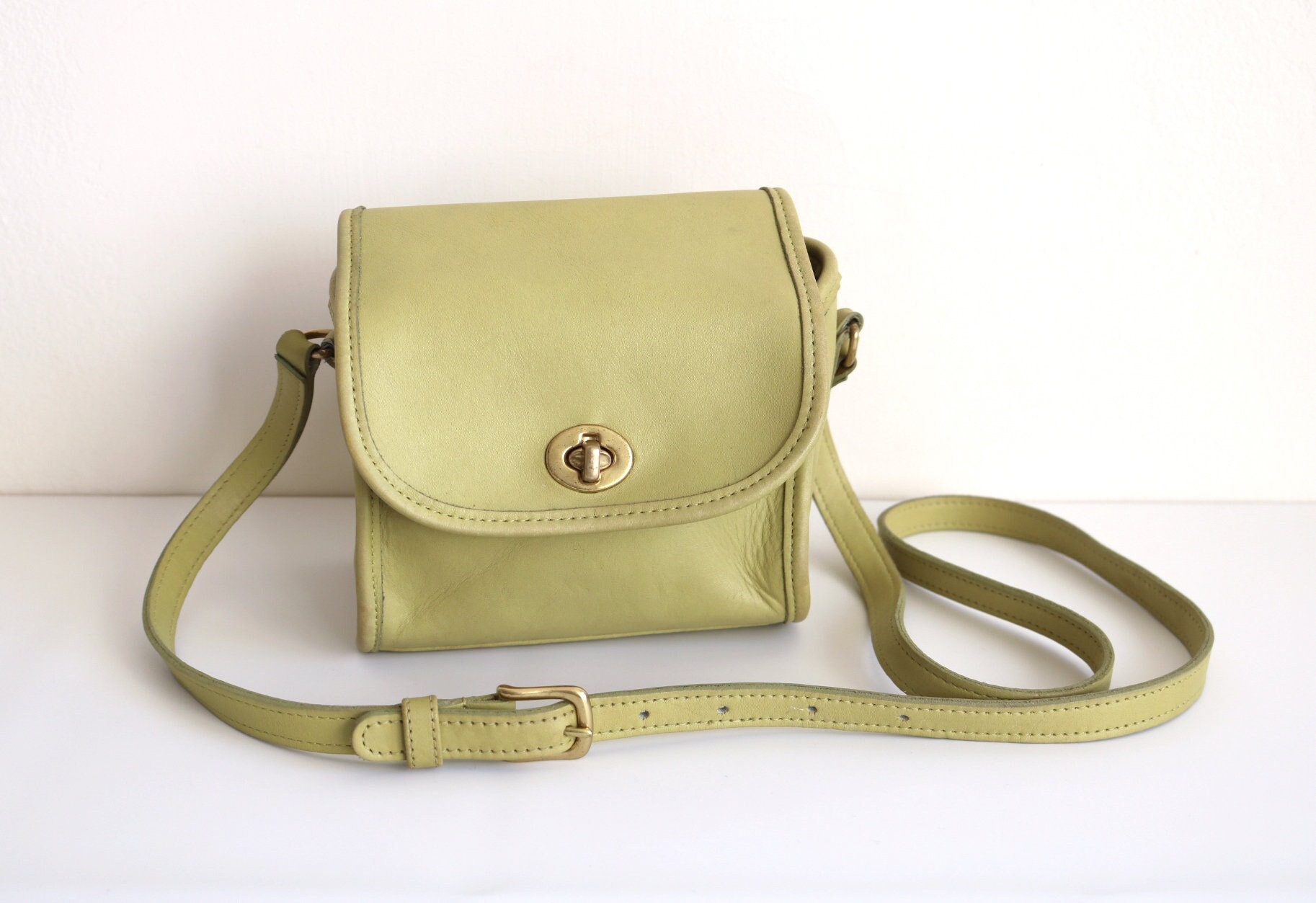 lime green coach purse