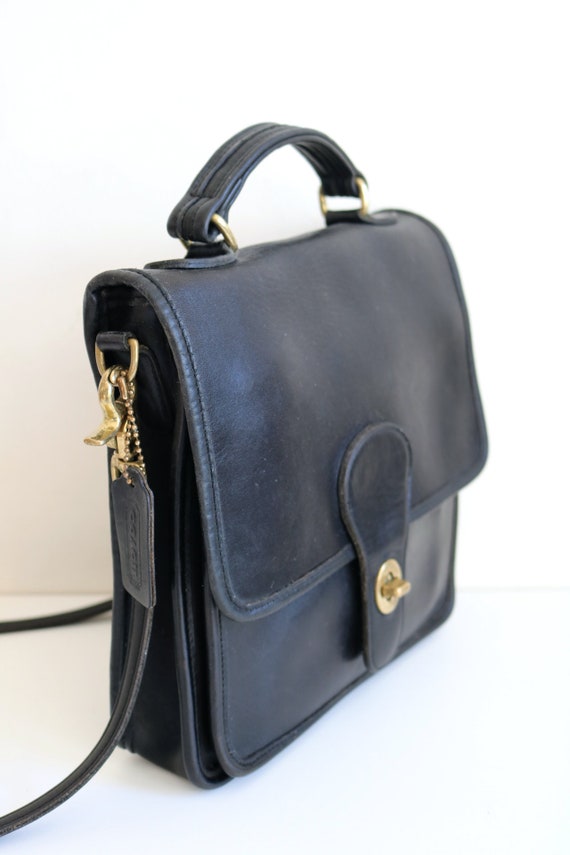 Coach Station Satchel Bag | Black Leather - image 3