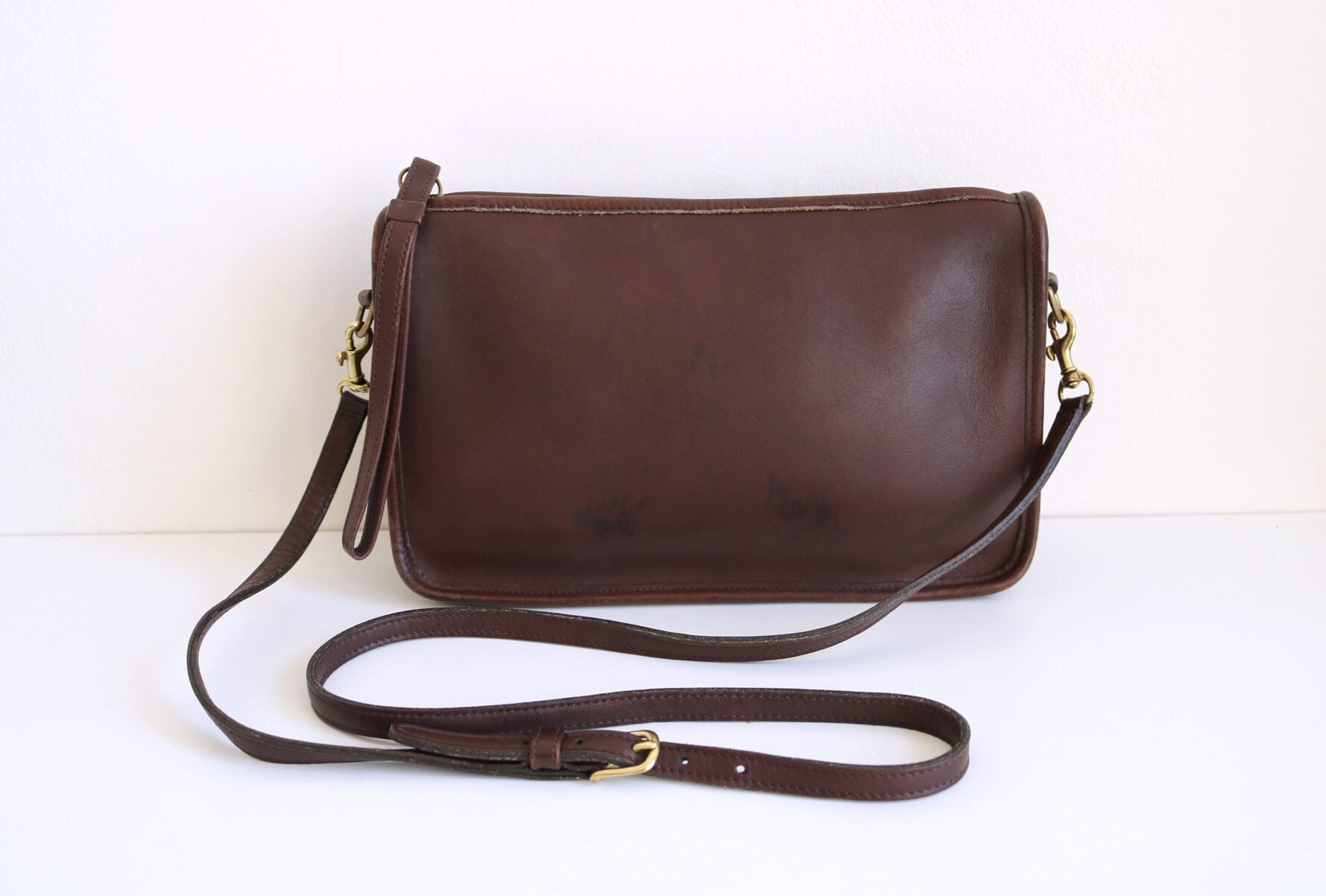 Coach Basic Bag Brown Leather Etsy Ireland