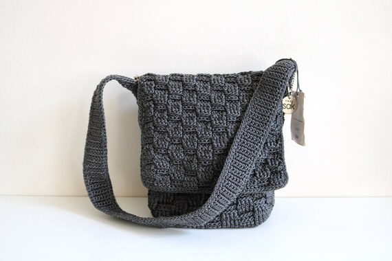 【SS25＊日本未入荷】crochet medium shoulder bag The Sak Crochet Shoulder Bag | Graphite Gray - Etsy