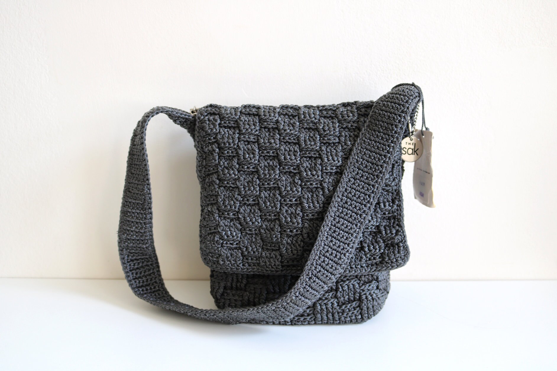 The Sak Crochet Shoulder Bag | Graphite Gray - Etsy