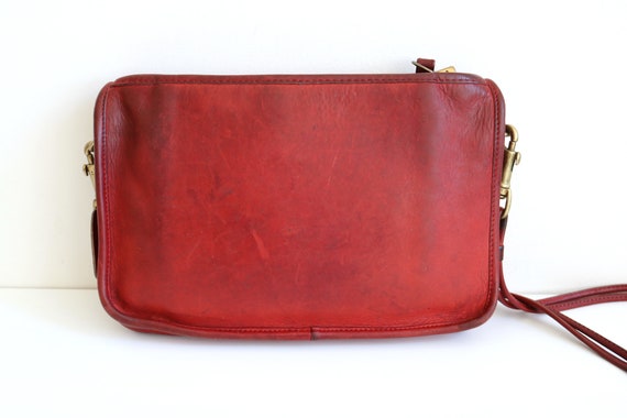 Coach Convertible Clutch Bag | Red Leather - Etsy