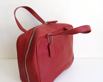 Red Coach Makeup Toiletry Bag - Etsy