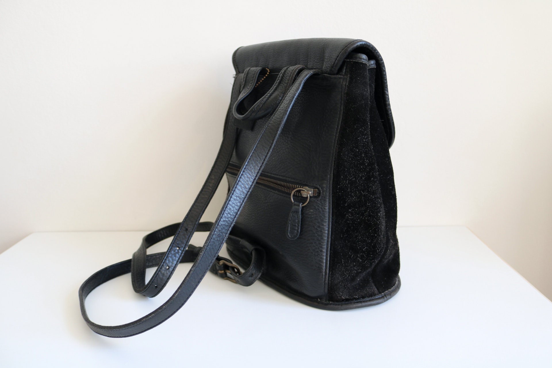 Coach Berkeley Backpack | Suede Full Grain Black Leather - Etsy