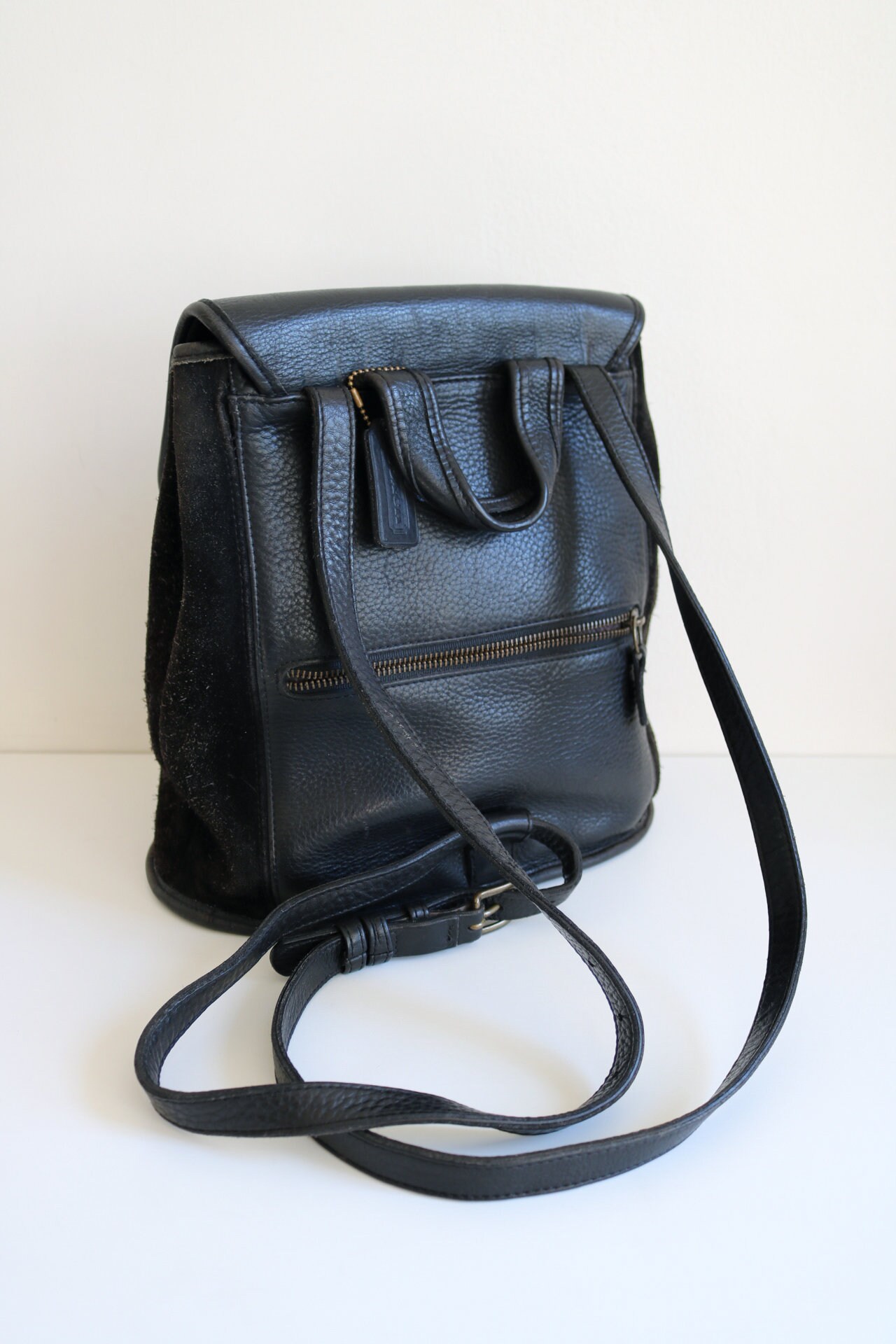 Coach Berkeley Backpack | Suede Full Grain Black Leather - Etsy