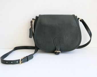 Coach Saddle Bag | Green Leather