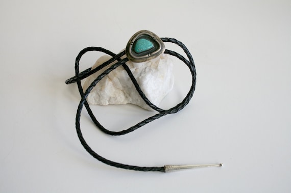 Old Pawn Sterling Turquoise Bolo