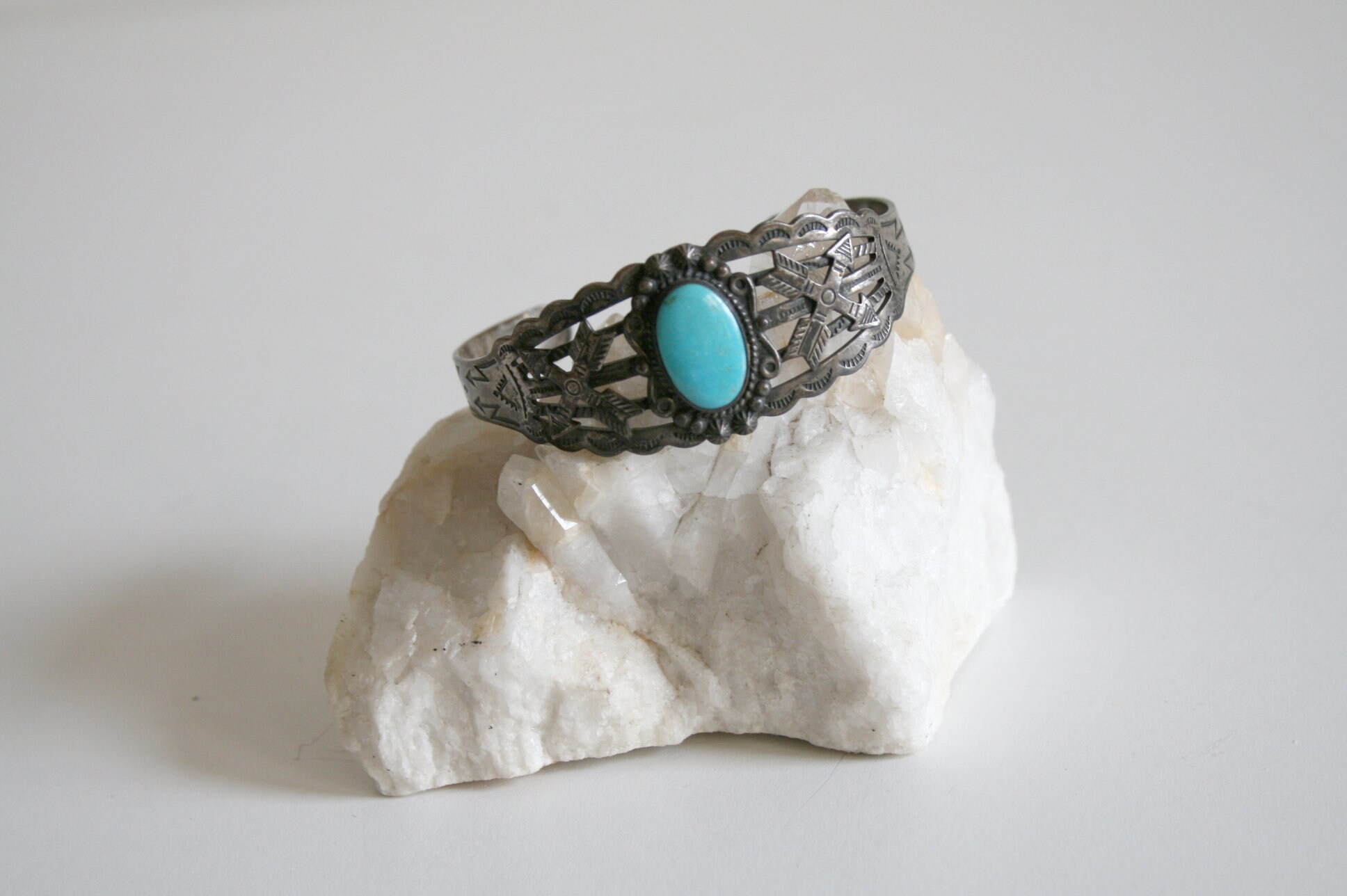 Fred Harvey Era Native American Stamped Sterling Silver Fred Harvey Era Native American Stamped Sterling Silver